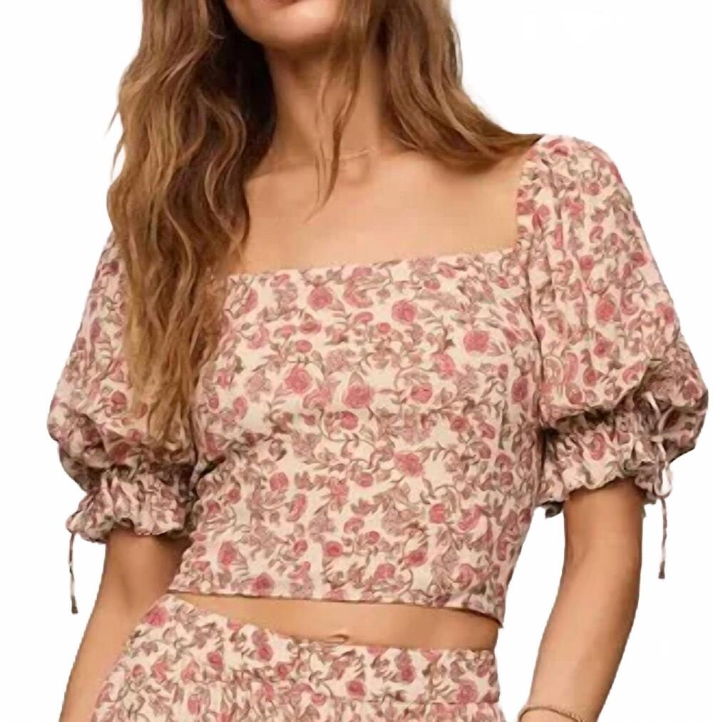 NEW Z SUPPLY moira floral top in sandshell